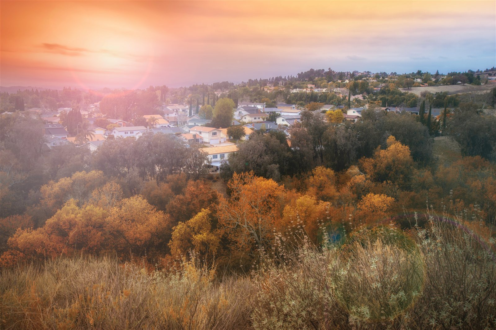 Thousand Oaks neighborhood view, Conejo Valley California